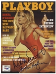 Hugh Hefner Signed Playboy Magazine -- Also Signed by Playmate and Baywatch Star Donna DErrico -- With PSA/DNA COA